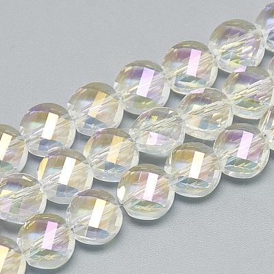 Electroplate Glass Beads Strands X-EGLA-Q098-A05-1