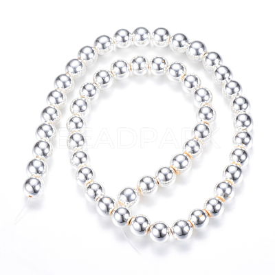 Electroplate Non-magnetic Synthetic Hematite Bead Strands X-G-Q466-4mm-02-1
