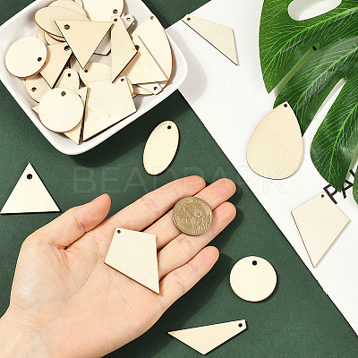 DIY Wooden Dangle Earring Making Kits DIY-SP0005-03-1