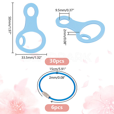 30Pcs Acrylic Spool Floss Bobbins FIND-PH0018-62B-01-1