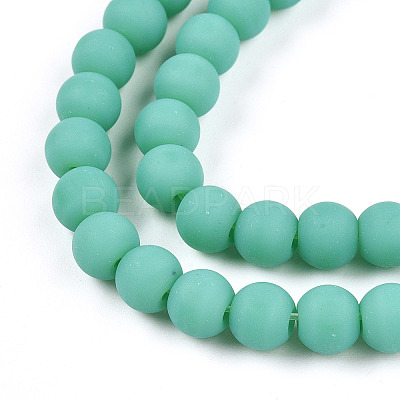 Opaque Glass Beads Strands GLAA-T032-P6mm-MD12-1