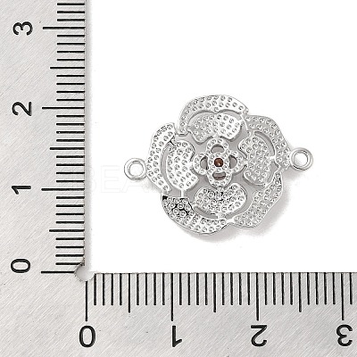 Brass Pave Glass Connector Charms KK-Z073-32P-03-1