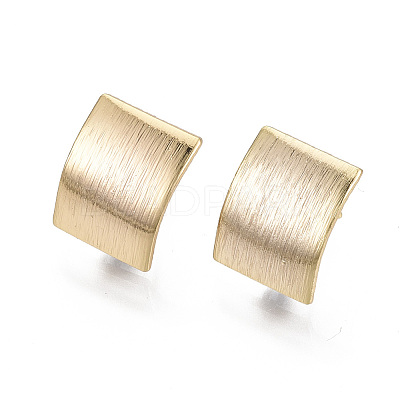 Brass Stud Earring Findings KK-N233-018-NF-1