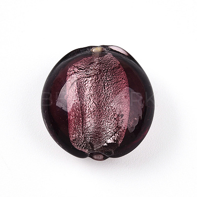 Handmade Silver Foil Glass Beads SLF15mmY-02-1