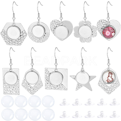 DIY Blank Dome Geometric Earring Making Kit DIY-SC0021-80-1