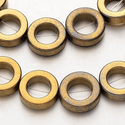 Electroplate Non-magnetic Synthetic Hematite Beads Strands G-F300-04-03-1