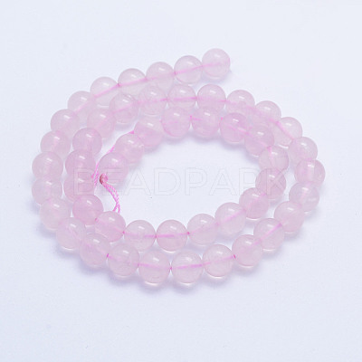 Natural Brazil Rose Quartz Beads Strands G-L478-35-8mm-1