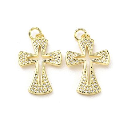 Brass with Cubic Zirconia Pendants FIND-Z023-08D-1