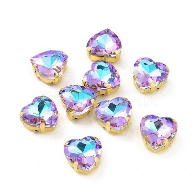 Heart Sew on Rhinestone DIY-E062-04G-04-1