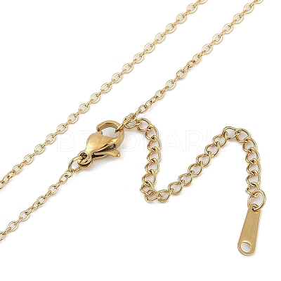 Halloween Series 202 Stainless Steel Cable Chain Pumpkin Pendant Necklaces LS-NJEW-S005-01G-B-1