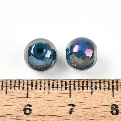 Electroplate Pearlized Glass Pearl Beads EGLA-T021-14B-03-1