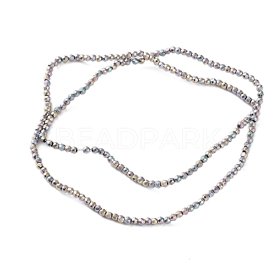 Electroplated Synthetic Non-magnetic Hematite Beads Strands G-C248-D01-2mm-02-1