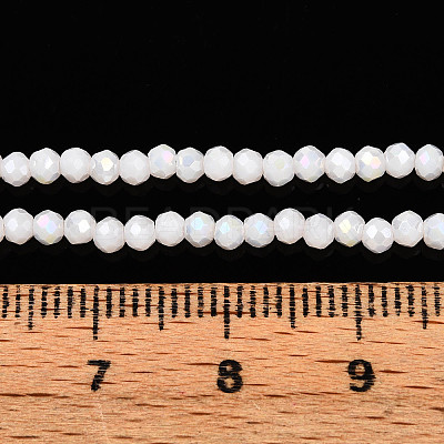 Electroplate Glass Beads Strands EGLA-A034-P1mm-B33-1
