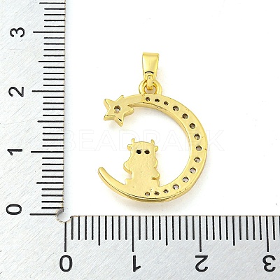Brass Micro Pave Clear Cubic Zirconia Pendants FIND-Z044-03C-1