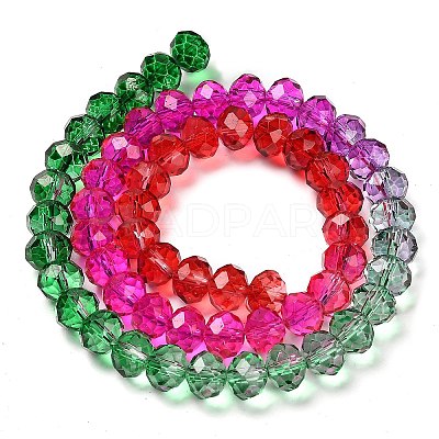 Transparent Painted Glass Beads Strands X1-DGLA-A034-T8mm-A24-1