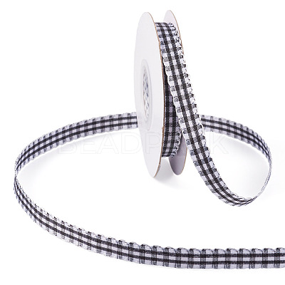 10 Yards Flat Polycotton(Polyester Cotton) Ribbon OCOR-TAC0030-01H-1