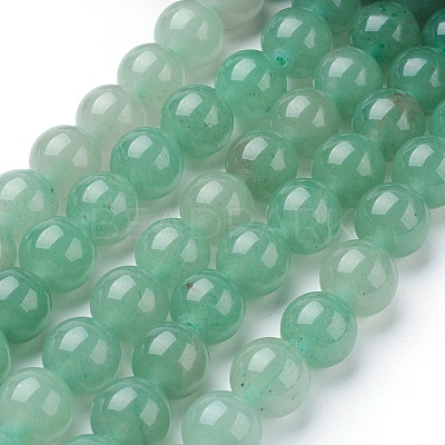 Natural Green Aventurine Beads Strands X-G-G099-12mm-17-1