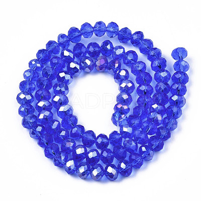 Electroplate Glass Beads Strands EGLA-A034-T6mm-B27-1