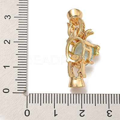 Brass Micro Pave Cubic Zirconia Fold Over Clasps KK-U037-26G-02-1