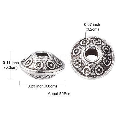 Tibetan Style Alloy Spacer Beads TIBEB-YW0001-07-1