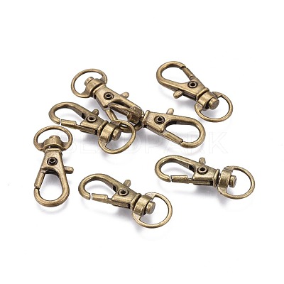 Alloy Swivel Lobster Claw Clasps IFIN-E548Y-AB-1
