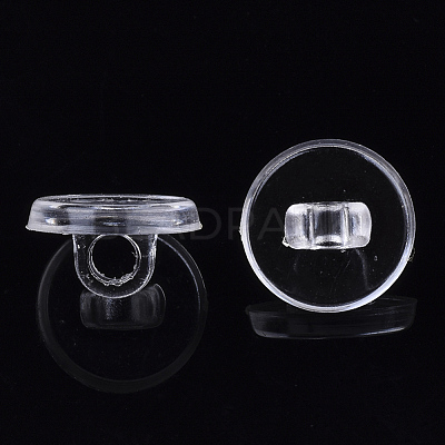 Transparent AS Plastic Charm Base Settings FIND-T064-011-1