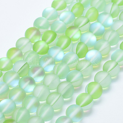 Synthetic Moonstone Beads Strands X-GLAA-K021-06-6mm-1