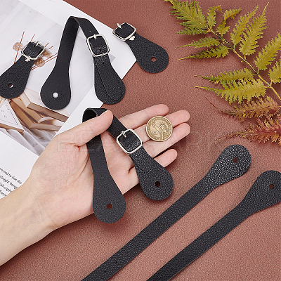 4Pcs PU Leather Spur Straps AJEW-GF0005-27A-1