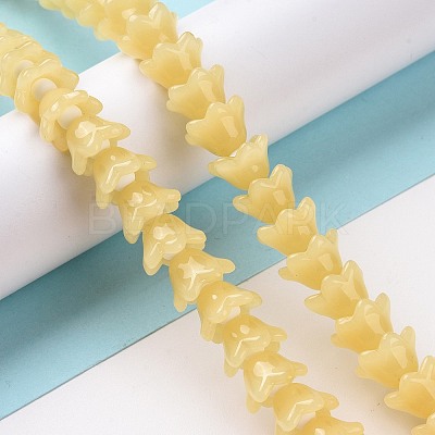 Opaque Glass Beads Strands LAMP-H061-01A-03-1