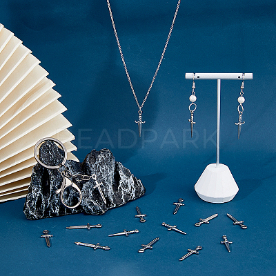20Pcs 2 Styles 304 Stainless Steel Pendants FIND-HS0002-02-1