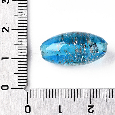 Luminous Handmade Gold Sand Lampwork Beads FOIL-T006-01B-1