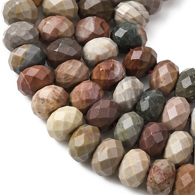 Natural Alashan Agate Beads Strands G-B179-A03-6x8mm-1