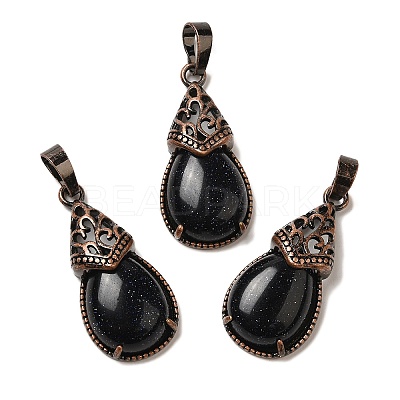 Synthetic Blue Goldstone Pendants G-H065-01R-12-1