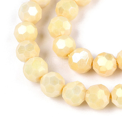 Anti-Tarnish Electroplate Glass Beads Strands EGLA-T021-8mm-15-13-1