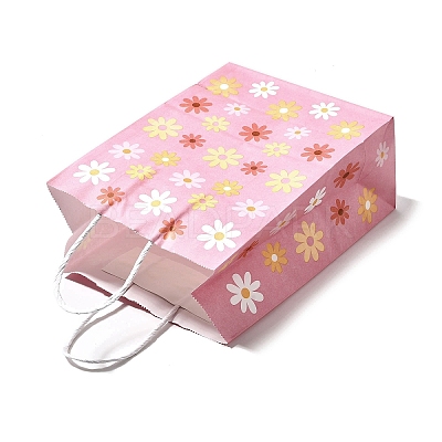 Rectangle with Sunflower Pattern Paper Gift Bags CARB-L012-01B-1
