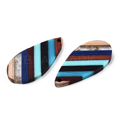 Resin & Walnut Wood Pendants RESI-N039-13-1