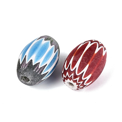 Handmade Millefiori Glass Barrel Beads LA-N002-32-1