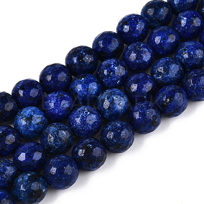 Dyed Natural White Jade Beads Strands G-T139-8mm-60-18-1
