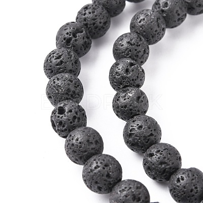 Natural Lava Rock Beads Strands G434-1A-1