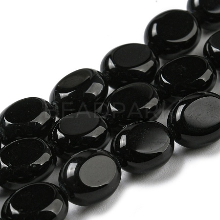 Natural Black Onyx(Dyed & Heated) Beads Strands G-M420-D10-01-1