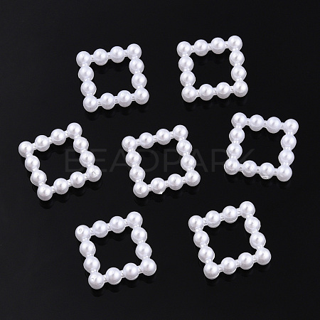 ABS Plastic Imitation Pearl Linking Rings OACR-T015-08-01-1