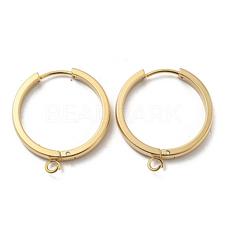 201 Stainless Steel Huggie Hoop Earrings Findings STAS-A167-01Q-G-1