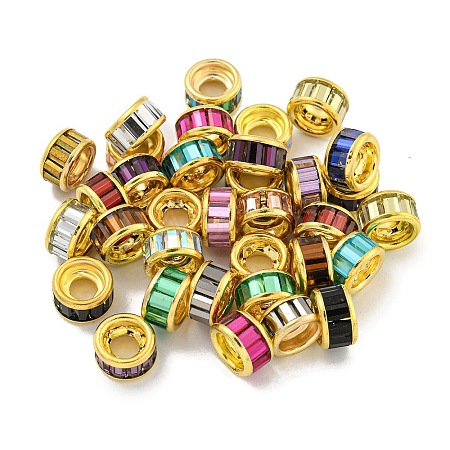 Brass European Beads KKB-L215-028G-1