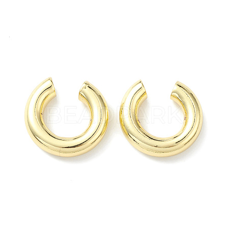 Rack Plating Brass Ring Cuff Earrings for Women X1-EJEW-H135-01G-02-1