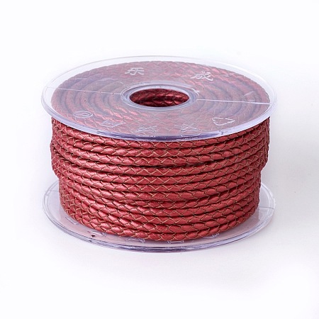 Braided Cowhide Cord WL-I004-3mm-D-25-1