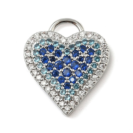 Brass Micro Pave Cubic Zirconia Pendants KK-I276-29P-03-1
