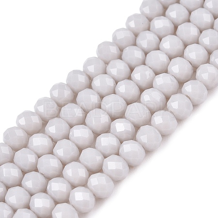 Opaque Solid Color Imitation Jade Glass Beads Strands EGLA-A044-P4mm-D19-1