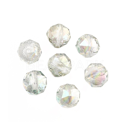 Electroplate Transparent Round Glass Beads GL-CBA6A73-HR04-1