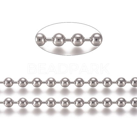 Tarnish Resistant 304 Stainless Steel Ball Chains CHS-E021-13G-P-1