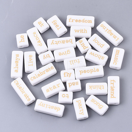 Opaque Acrylic Beads MACR-SZ0001-03A-1